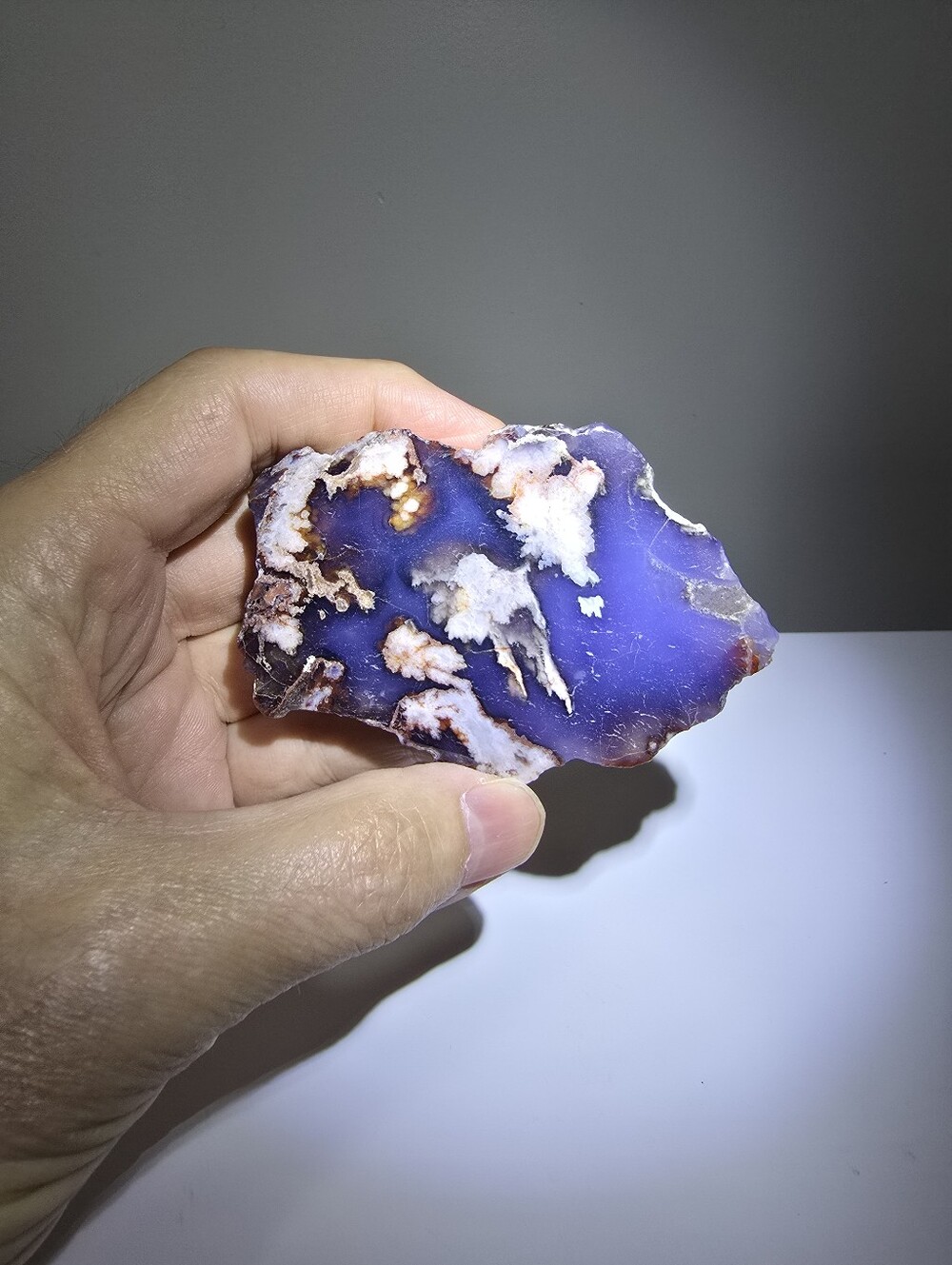 Blue Flower Agate Crystal Freeform #M